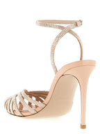 Multicolor Goatskin Stiletto Heel Sandals