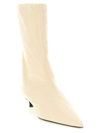 Beige Calfskin Ankle Boots