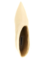 Beige Calfskin Ankle Boots