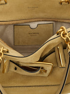 Beige Calfskin Shoulder Bag