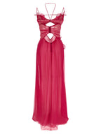 Fuchsia Silk Long Dress