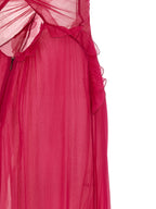 Fuchsia Silk Long Dress
