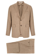 Beige Virgin Wool Two-Piece Suit
