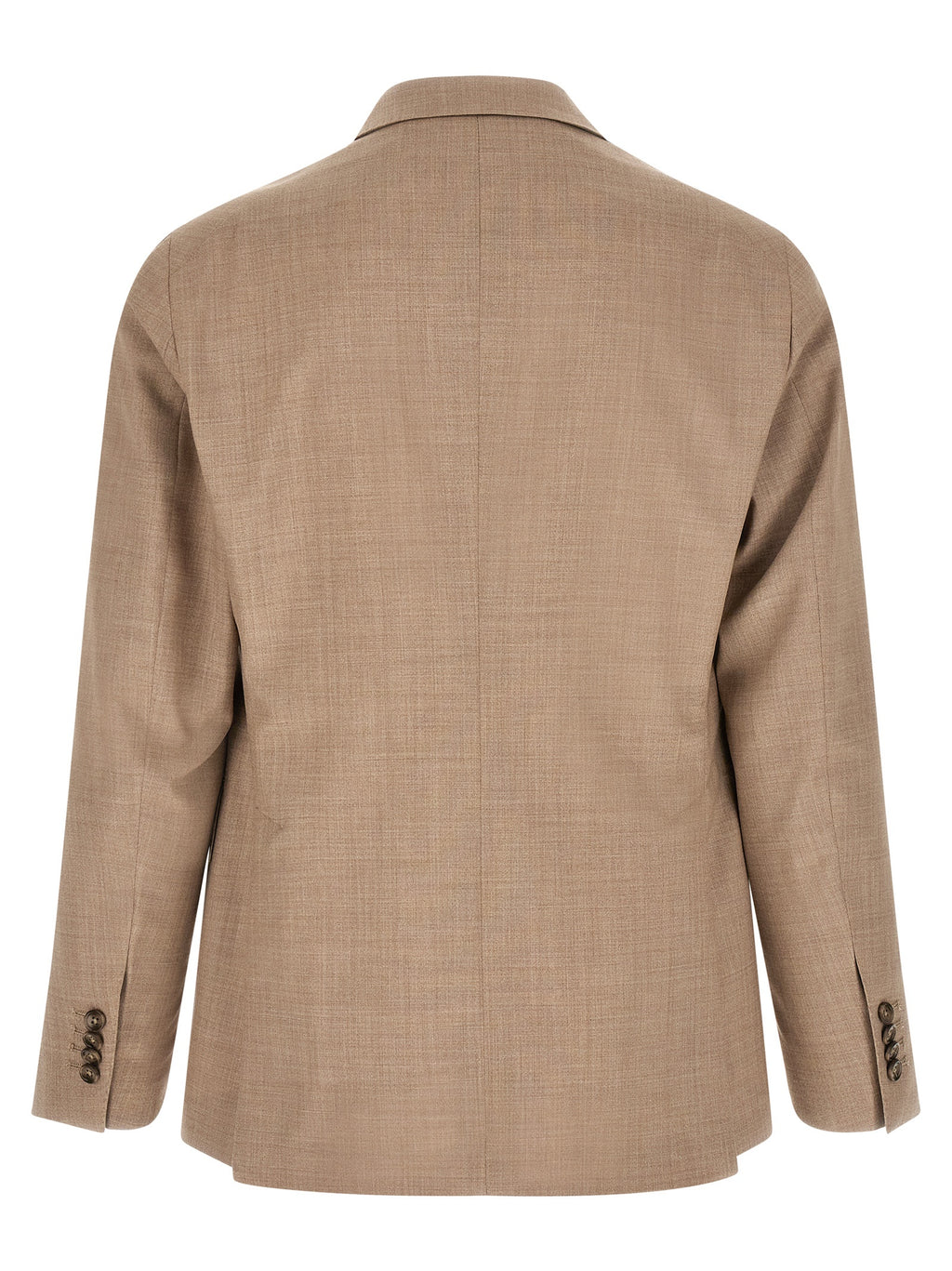 Beige Virgin Wool Two-Piece Suit