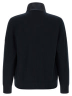 Blue Virgin Wool Full-Length Jacket