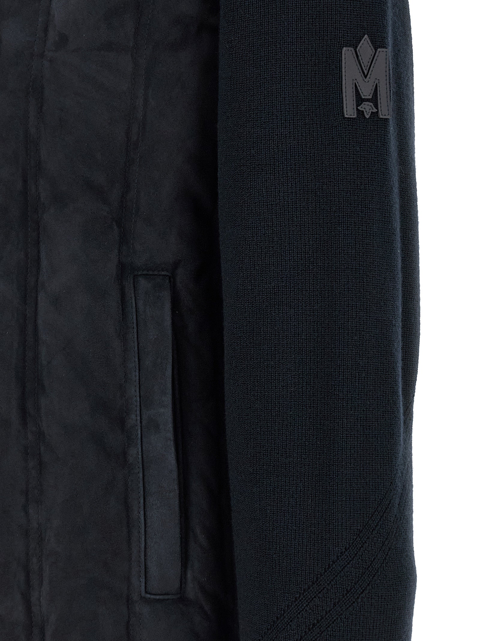 Blue Virgin Wool Full-Length Jacket