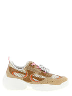 Beige Calfskin Athletic Sneakers