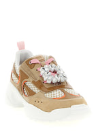 Beige Calfskin Athletic Sneakers