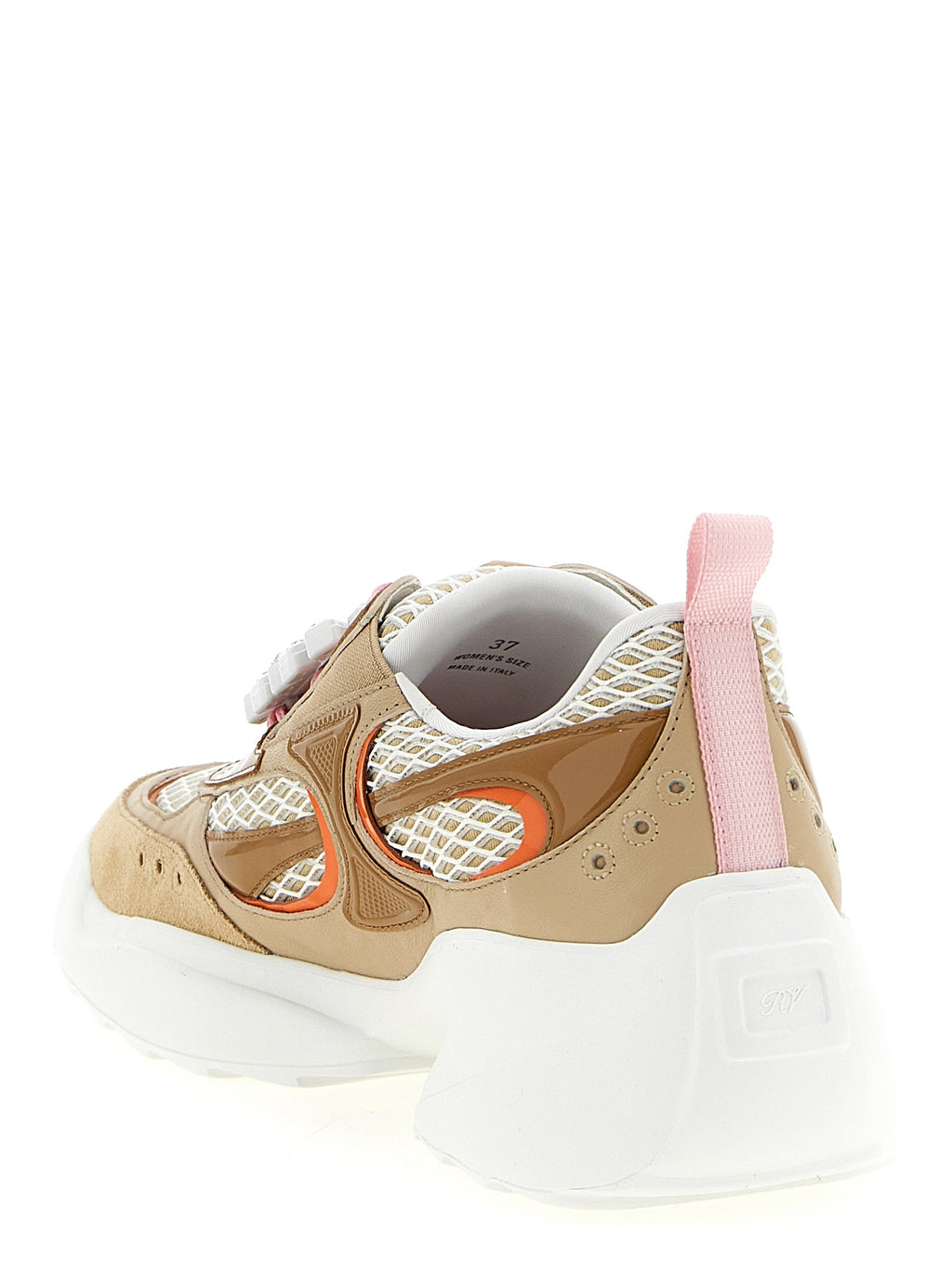 Beige Calfskin Athletic Sneakers