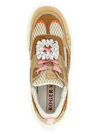Beige Calfskin Athletic Sneakers