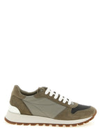 Bicolor Polyester Athletic Sneakers