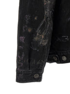 Black Cotton Denim Jacket