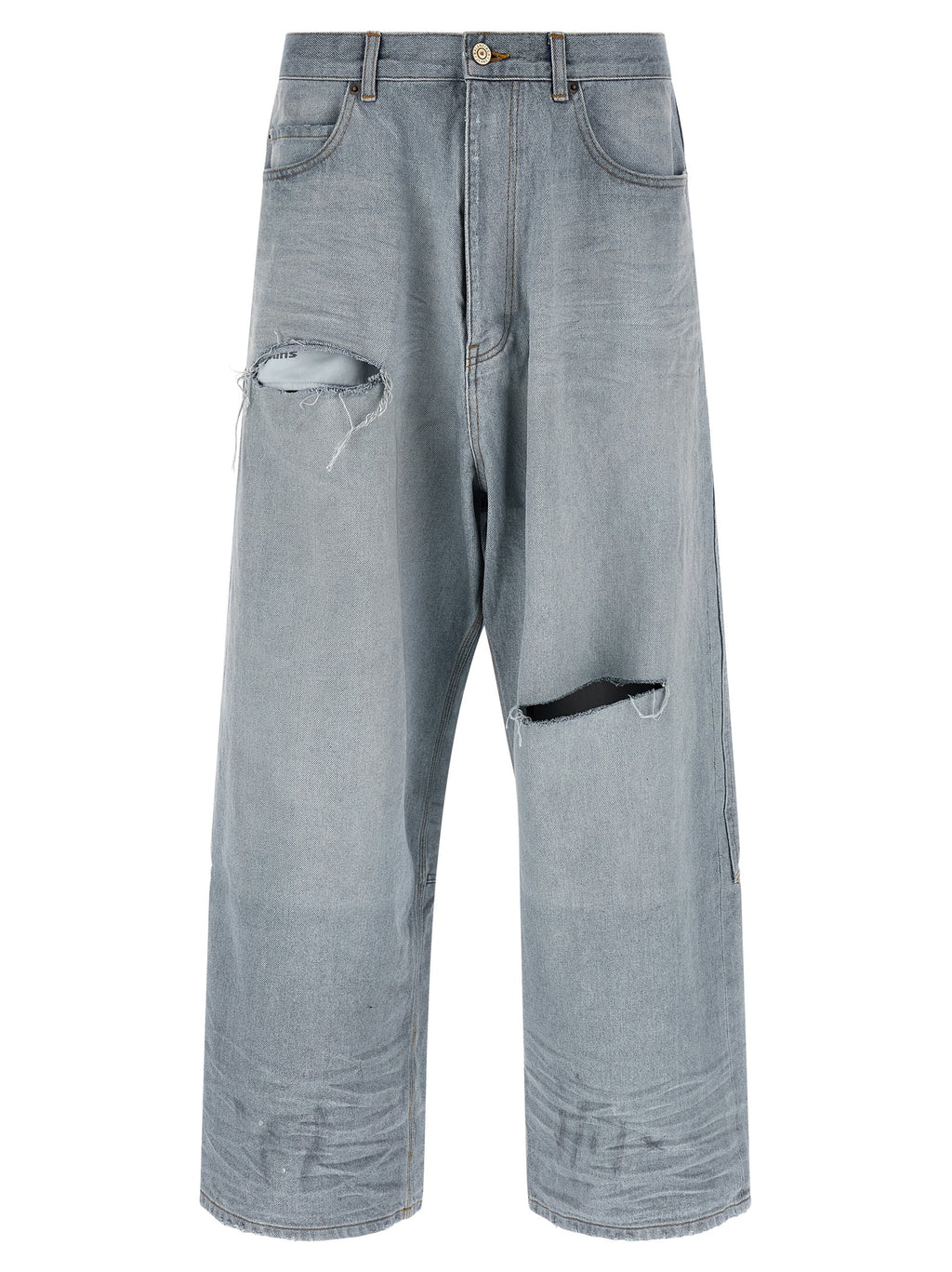 Blue Cotton Relaxed Fit Jeans