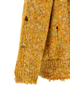 Bicolor Alpaca Leather Cardigan