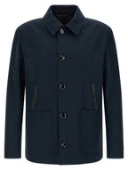 Blue Linen Full-Length Jacket
