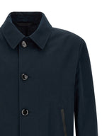 Blue Linen Full-Length Jacket