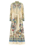 Multicolor Cotton Long Dress