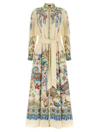 Multicolor Cotton Long Dress