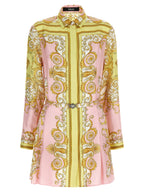 Multicolor Silk Short Dress
