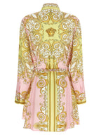 Multicolor Silk Short Dress