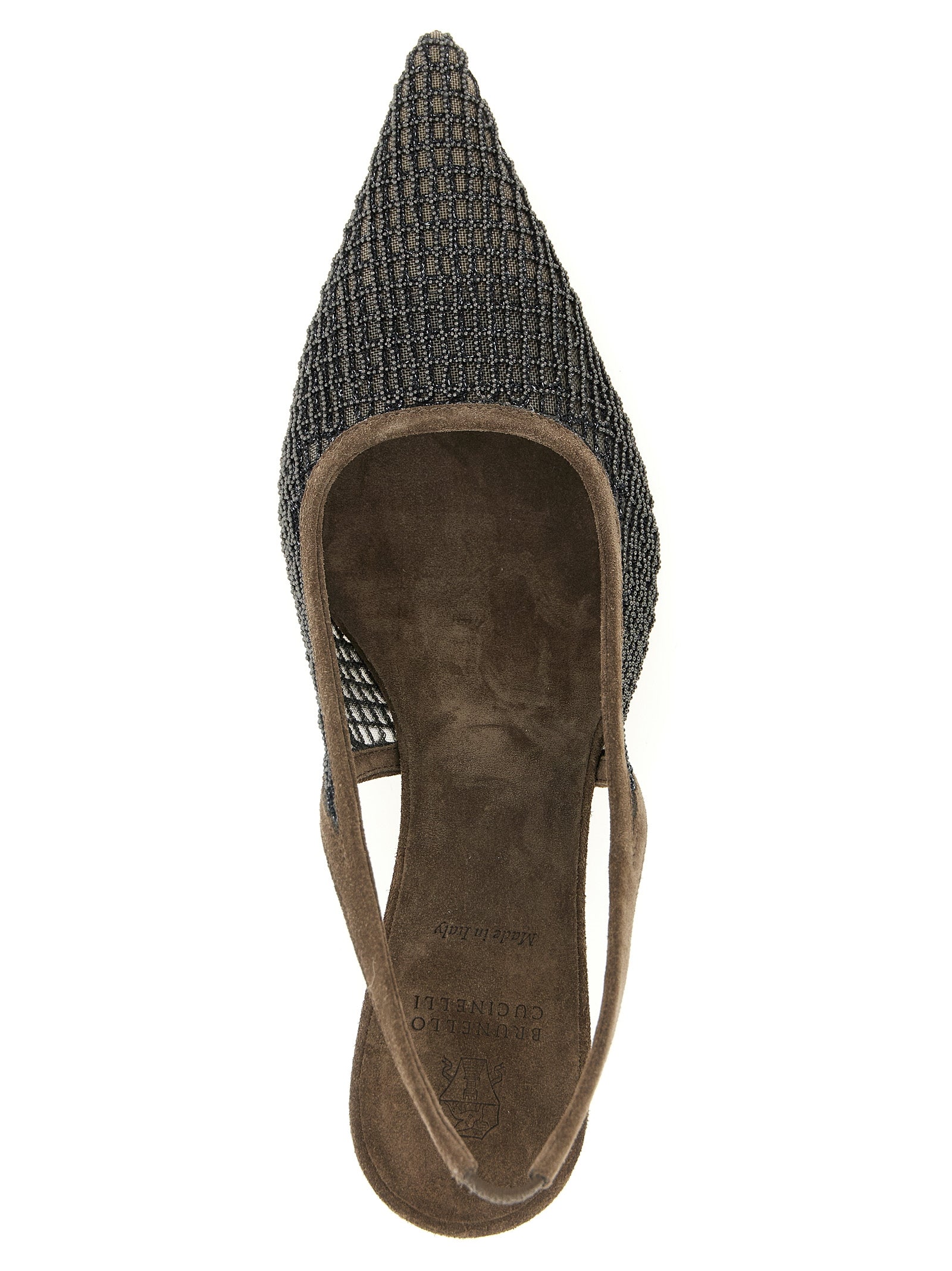 Brown Calfskin Mid Heel Pumps
