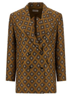 Brown Silk Blazer