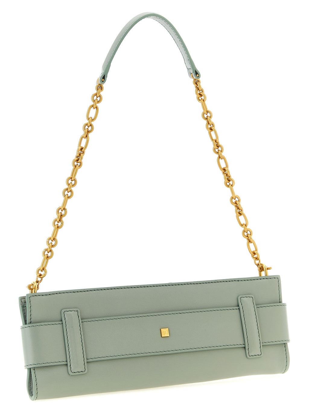 Bicolor Calfskin Clutch Bag