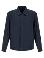 Blue Linen Full-Length Jacket