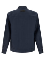 Blue Linen Full-Length Jacket