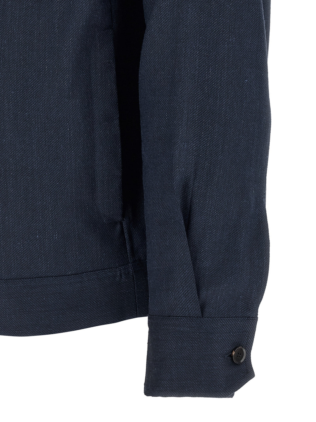 Blue Linen Full-Length Jacket