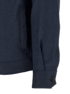 Blue Linen Full-Length Jacket