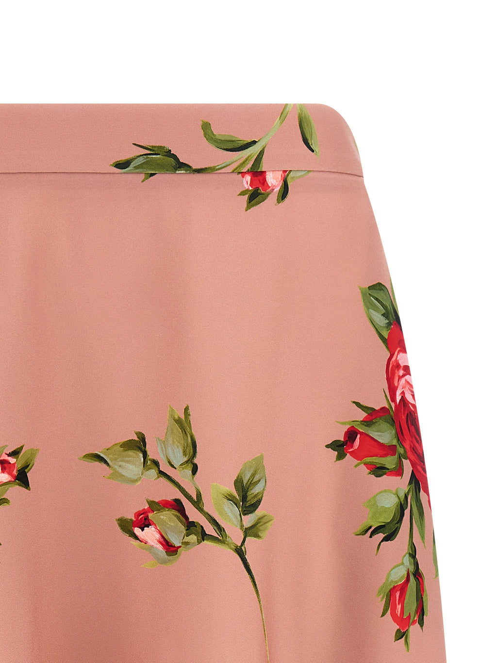 Multicolor Silk Midi Skirt