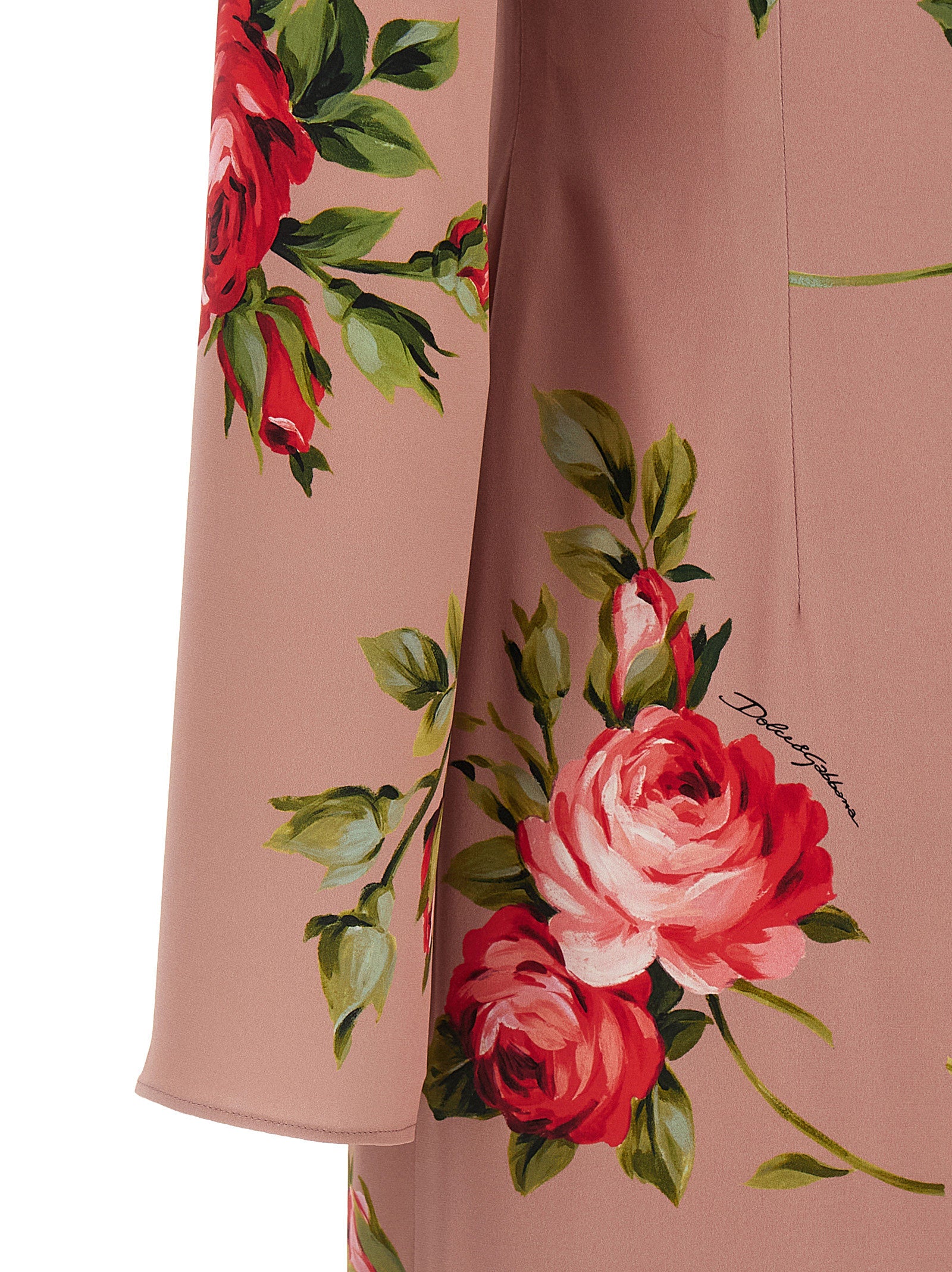 Multicolor Silk Midi Dress