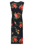 Black Viscose Midi Dress