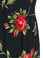 Black Viscose Midi Dress