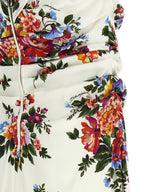 White Viscose Midi Dress