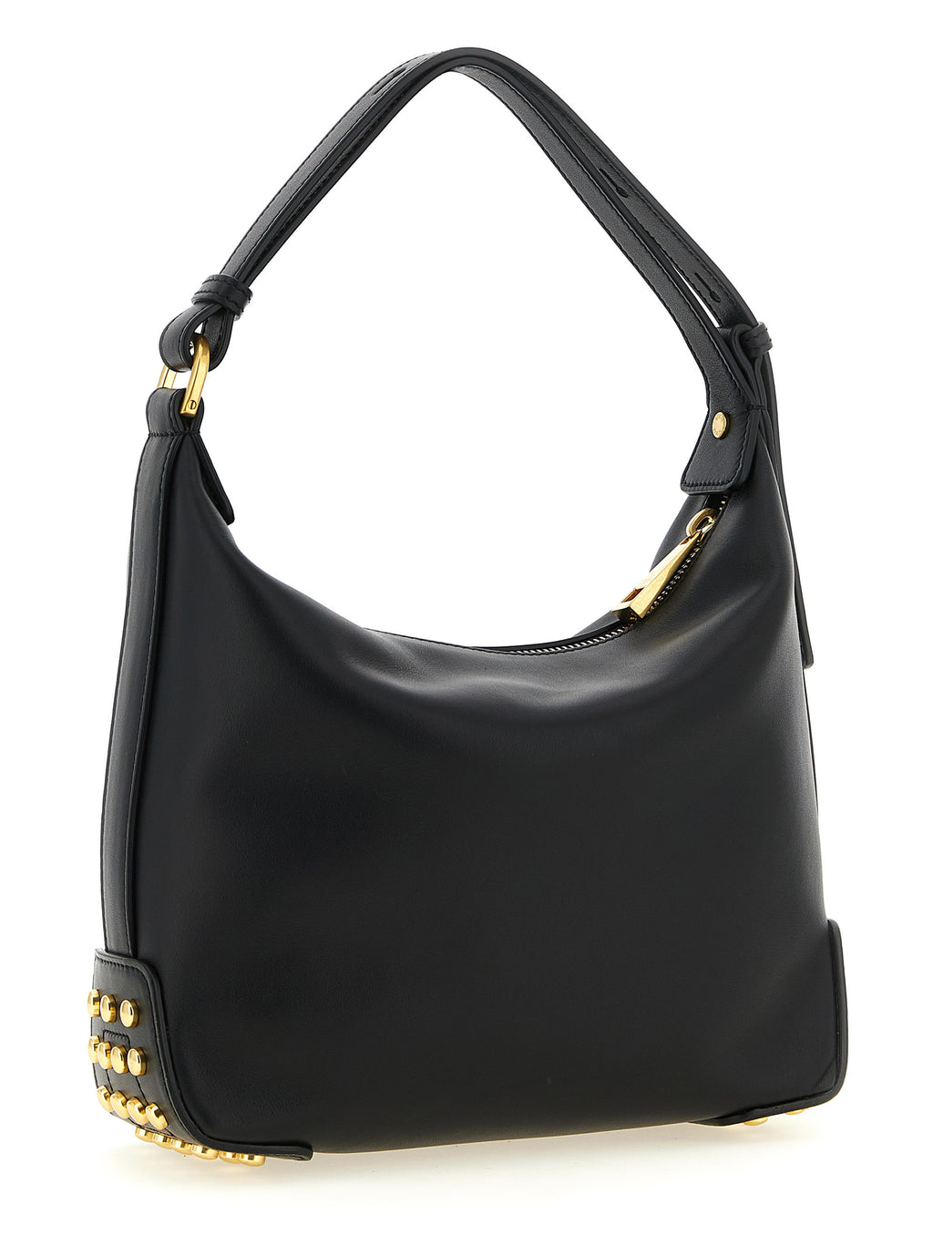 Black Calfskin Shoulder Bag