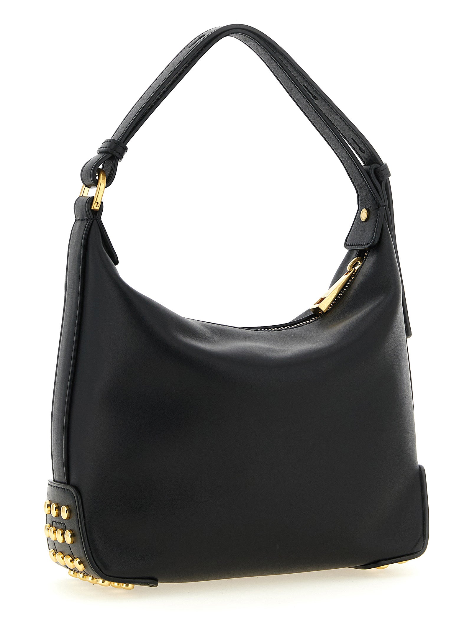 Black Calfskin Shoulder Bag