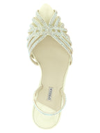 Bicolor Goatskin Stiletto Heel Sandals