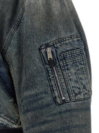 Gray Polyester Bomber