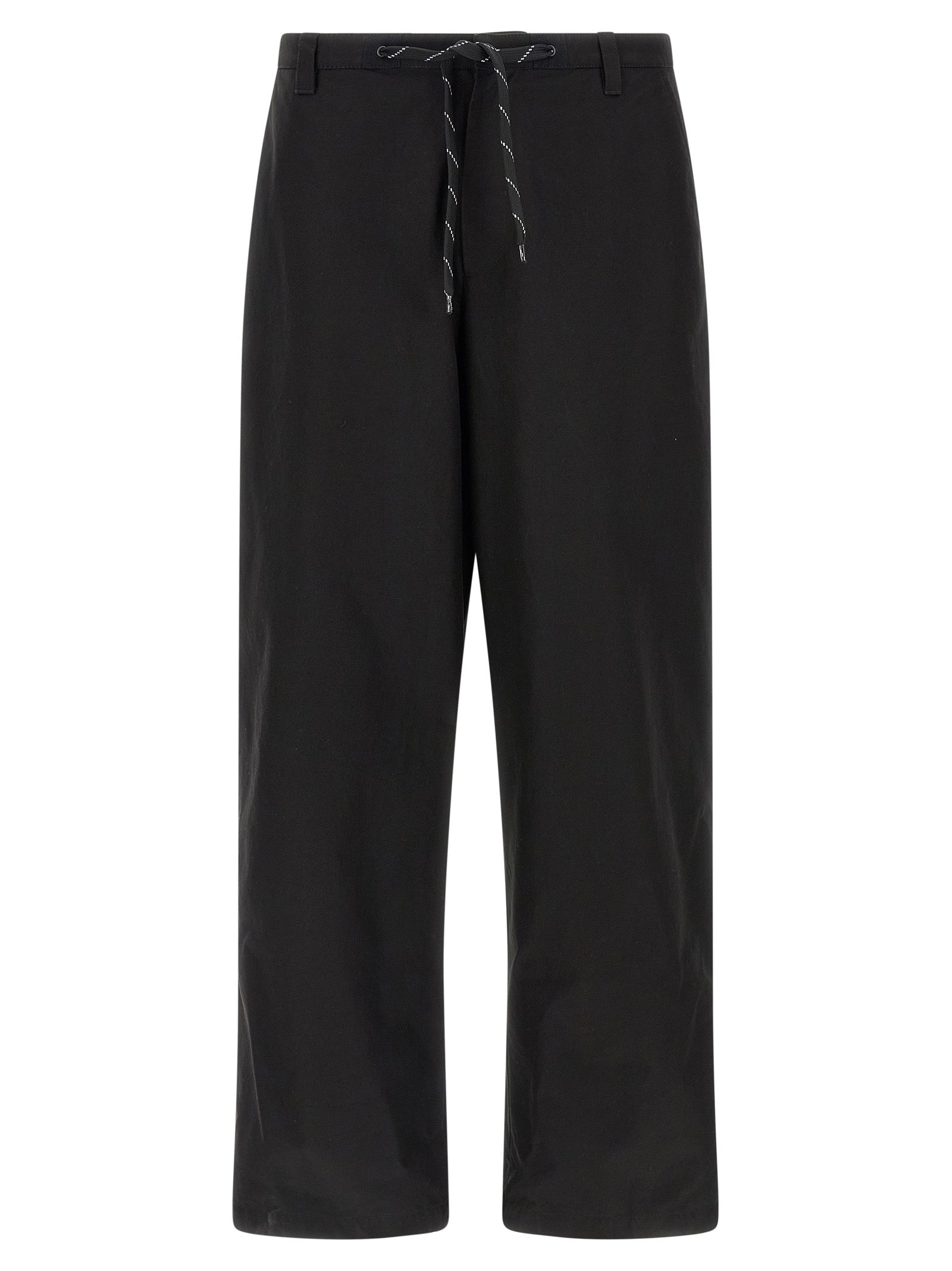 Black Cotton Chino Pants