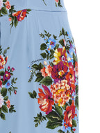 Blue Viscose Midi Dress
