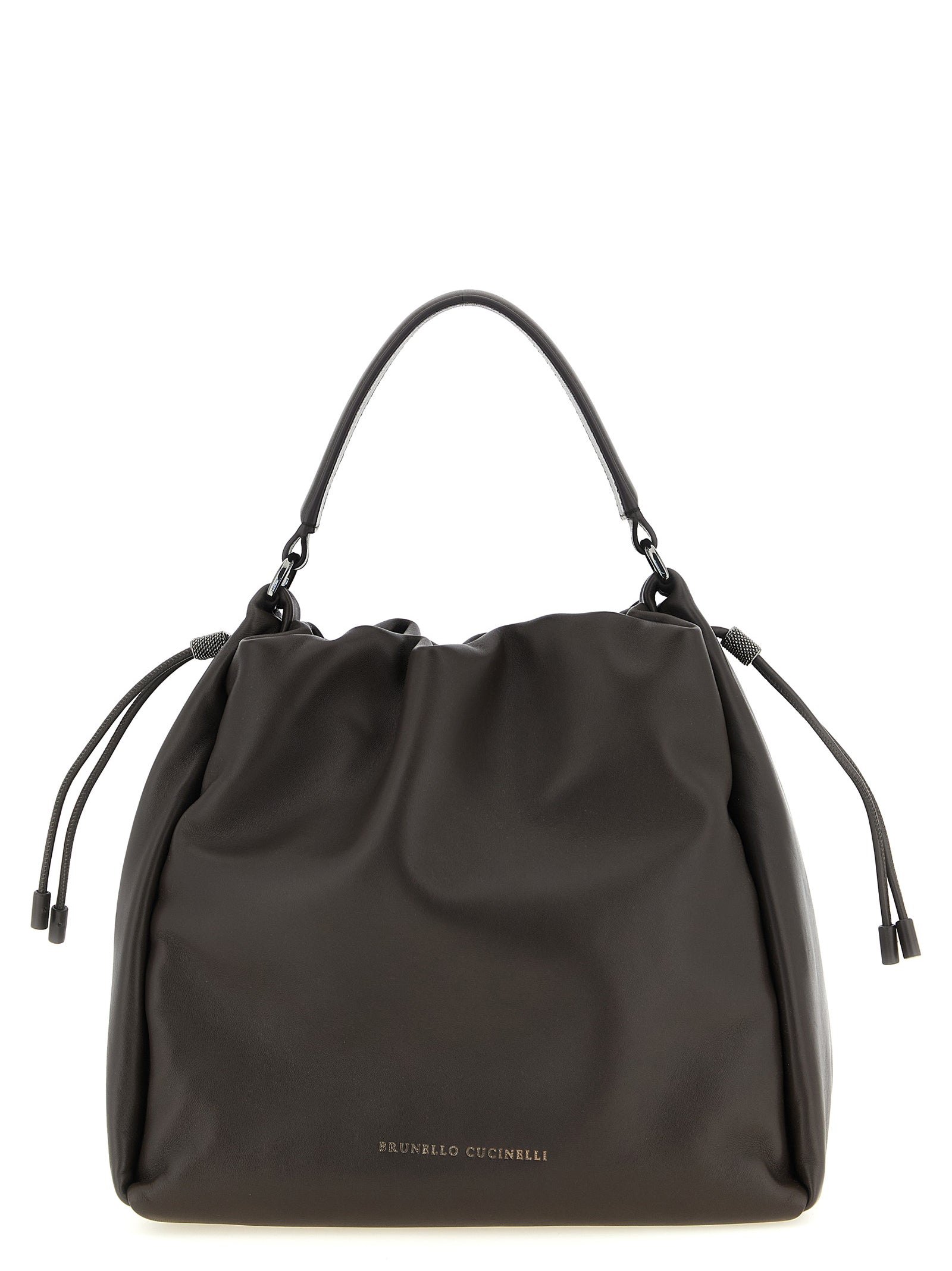 Brown Lamb Leather Handbag
