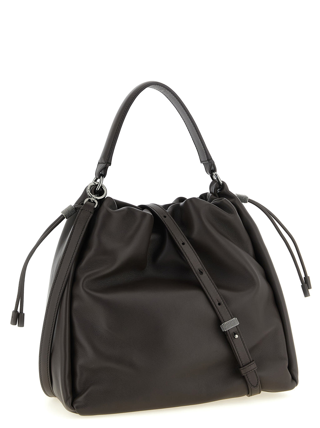 Brown Lamb Leather Handbag