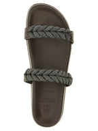 Brown Leather Slides
