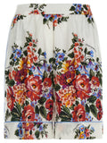 Multicolor Silk Bermuda Shorts