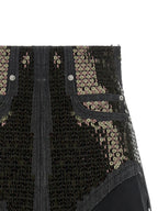 Black Cotton Bermuda Shorts