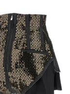 Black Cotton Bermuda Shorts