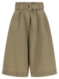 Bicolor Cotton Bermuda Shorts