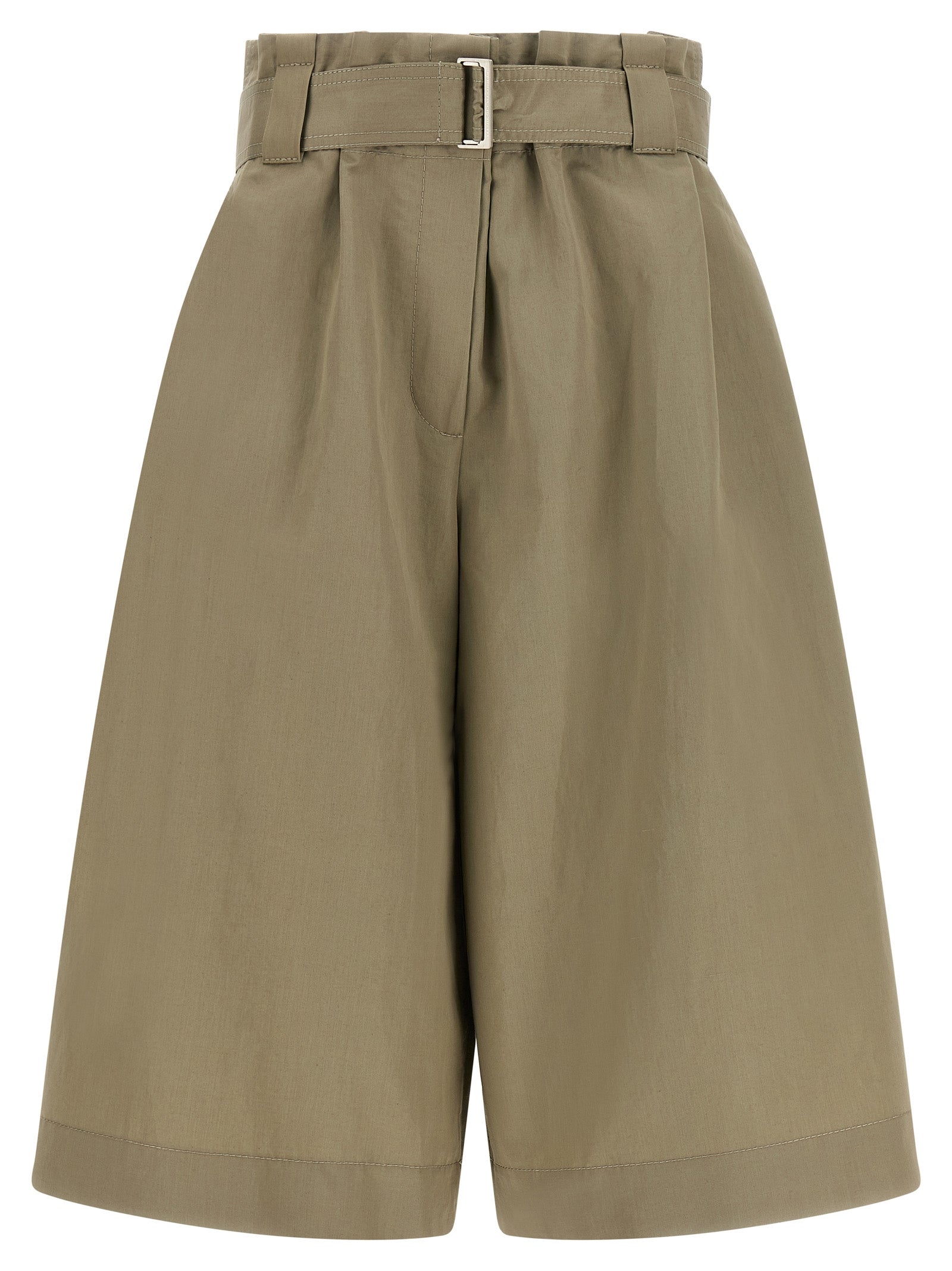 Bicolor Cotton Bermuda Shorts